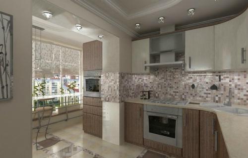 Кухня - лоджия - стильно и практично. 09