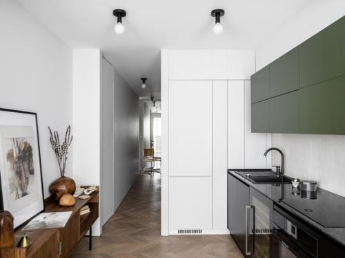 Маленькая квартира 45 м со спальней за занавеской в Москве. 04