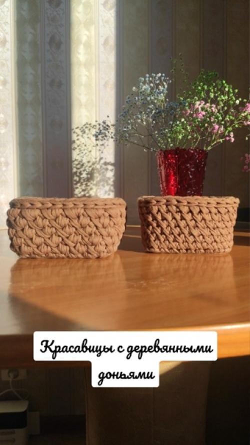 Трикотажные корзинки - это уют в любом уголке дома. 08