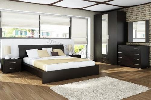 Дизайн черно-белой спальни. 02