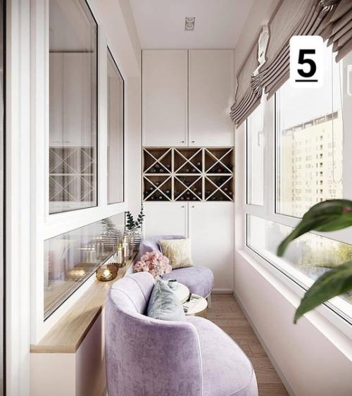 Интерьер балкона тоже может быть шикарным. 08