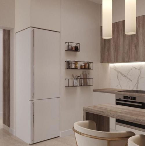 Красивая кухня. В светлых, нежных оттенках. 03