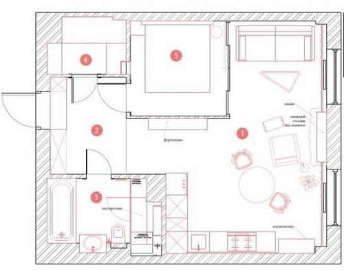 Дизайн квартиры 48 кв. 09