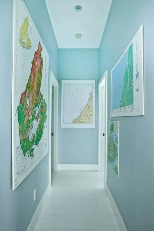 Дизайнерские приемы, расширяющие пространство узкого или маленького коридора: 01