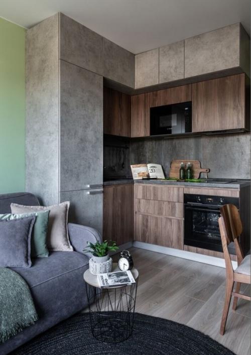 Стильная квартира - студия площадью 19 кв. 01