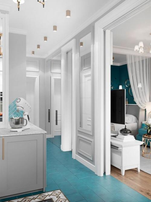 Светлый интерьер квартиры площадью 37 кв. 03