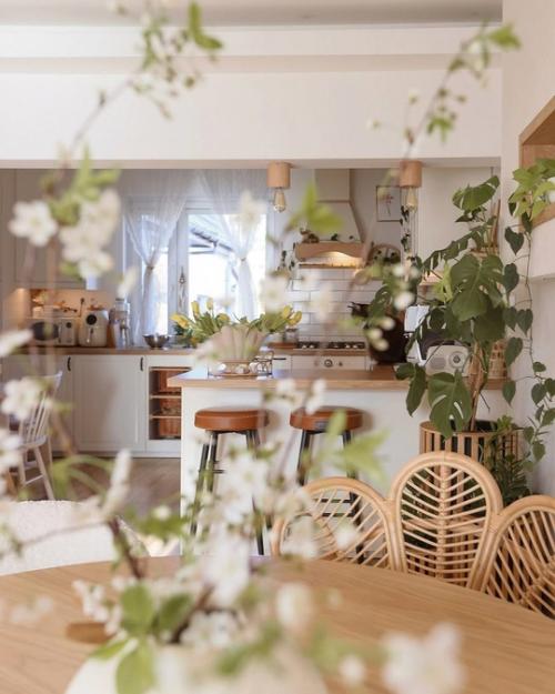 Весна в уютной кухне - гостиной. 04