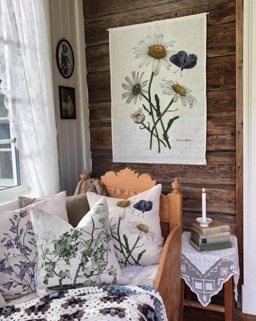 Очень красивый льняной текстиль в стиле кантри шведской художницы и дизайнера Эммы шедин, которая живет на ферме фрёвик в смоланде. 02