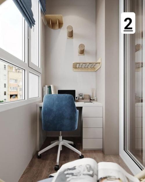 Интерьер балкона тоже может быть шикарным. 03