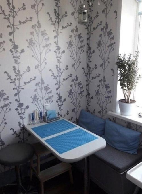 Интерьер небольшой кухни. 02