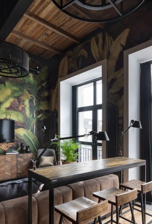 Стильный лофт 31 м с антресолью в Москве. 04