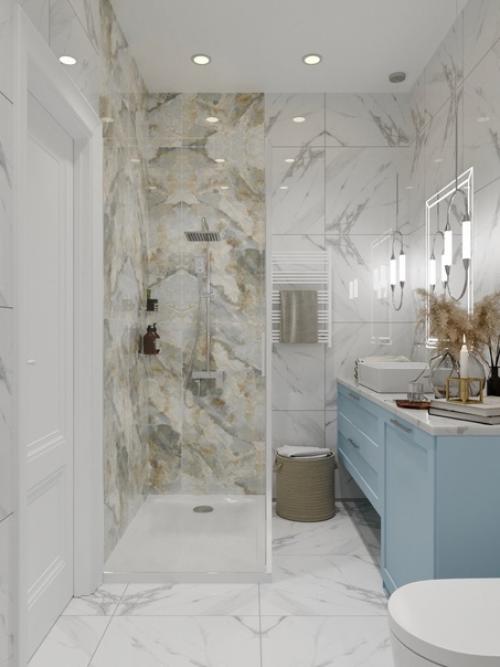 Небесно голубой идеально подходит для оформления кухни. 08