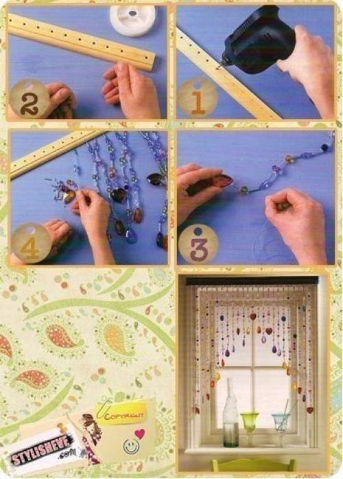 Шторы из бусин своими руками - увлекательно и красиво! 04
