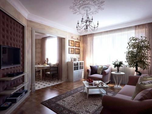 Милый дом.  Дизайн - проект двухкомнатной квартиры 80, 9 кв.