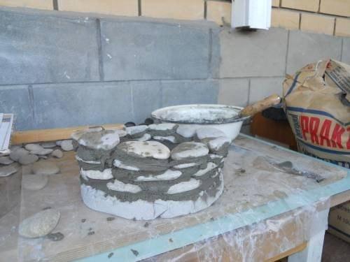 Корзинка из гальки. 04