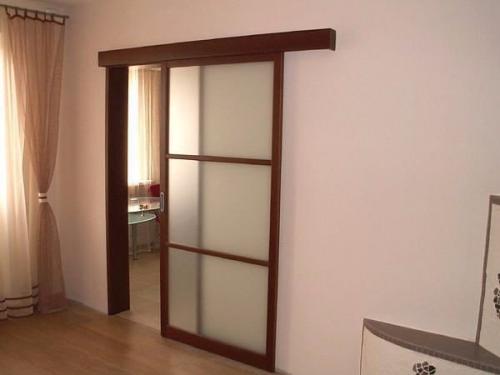 Межкомнатная раздвижная дверь своими руками.

