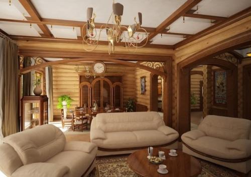 Расширить пространство в деревянном доме помогут стильные арки! 02