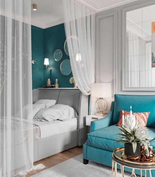 Светлый интерьер квартиры площадью 37 кв. 07