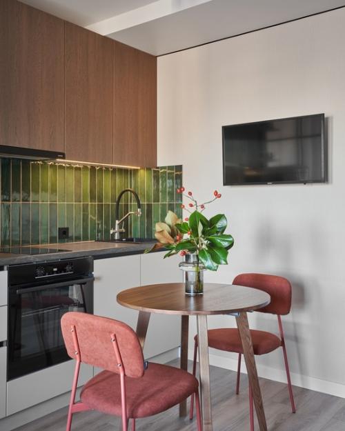 Интерьер квартиры - студии 25, 4 м 2 в ЖК михайловский парк в Москве. 08