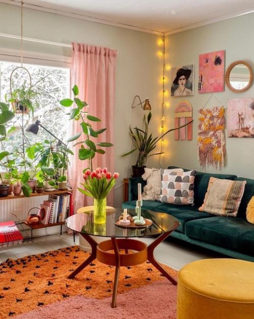 Яркий интерьер. Солнечный и красивый. 01