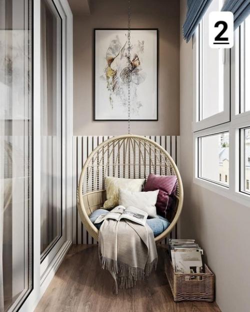 Интерьер балкона тоже может быть шикарным. 02