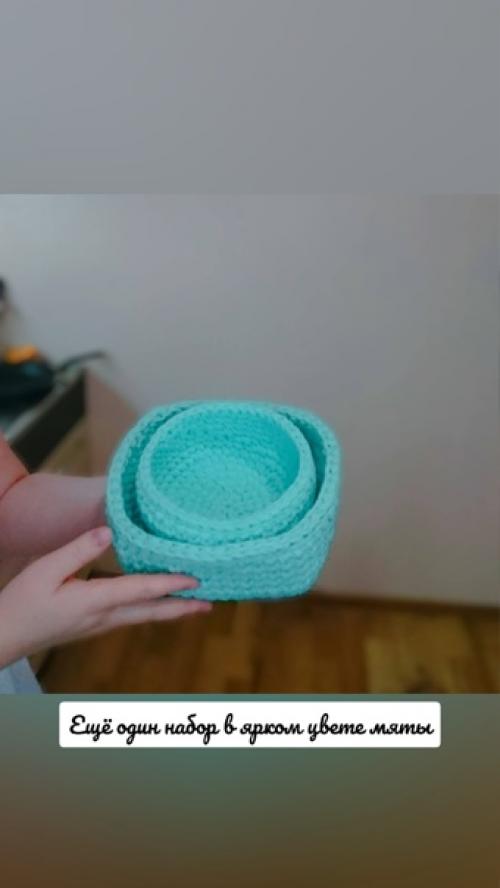 Трикотажные корзинки - это уют в любом уголке дома. 03