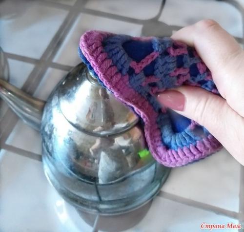 Как я небольшие остатки пряжи использую! 07