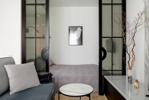 Современный интерьер квартиры 36, 1 м 2 (+ балкон) в ЖК Спасский мост в Красногорске. 08