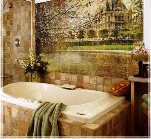 Фотоплитка для стен ванной комнаты. 02