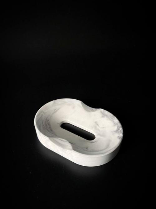 Рады представить вам нашу мыльницу из гипсобетона. 03