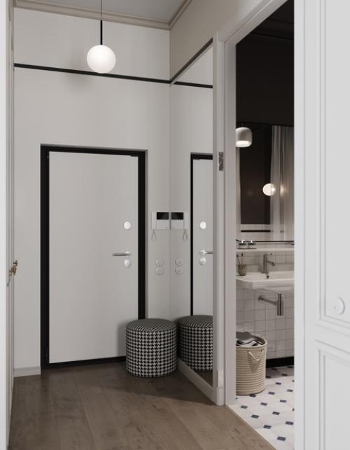 Проект 1-комнатной квартиры 37 м 2 в ЖК квартал Che в Санкт-петербурге. 07