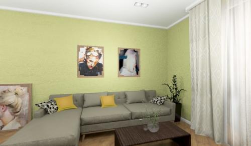 ЖК Новая Скандинавия.  Проект кухни - гостиной для молодой семьи. 04