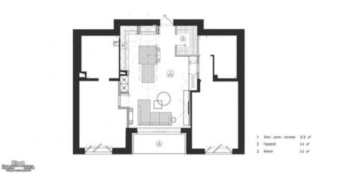 Дизайн проект интерьера квартиры 38 кв. 09