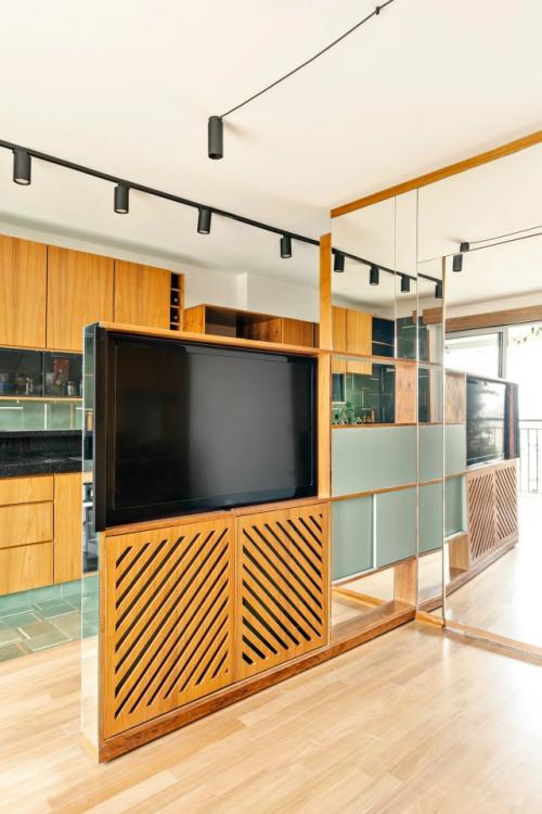 Интерьер квартиры - студии 29 м 2 в Бразилии. 08