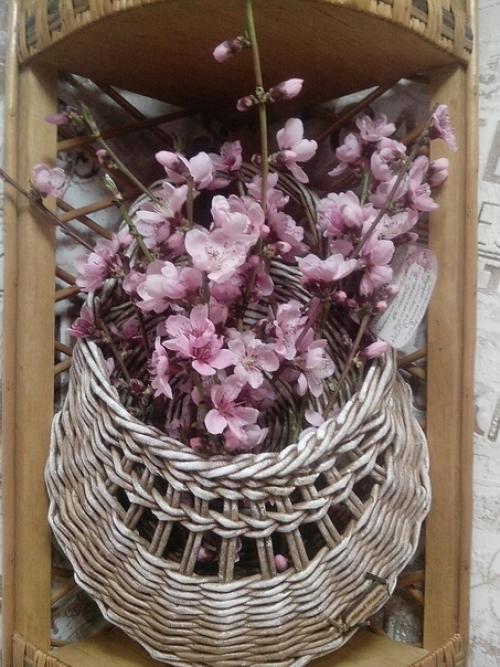 Представляю дорбаскет из бумажной лозы, украсит ваш интерьер в любое время года. 02