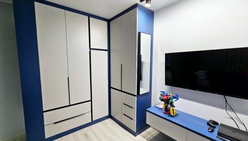 Детская комната в сине - сером цвете. 01