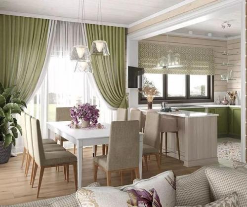 Интерьер дома. В светлых тонах. 05