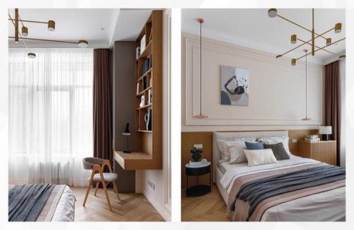 На небольшом пространстве дизайнеру удалось разместить гостиную с открытой кухней, спальню, а также ванную комнату. 05