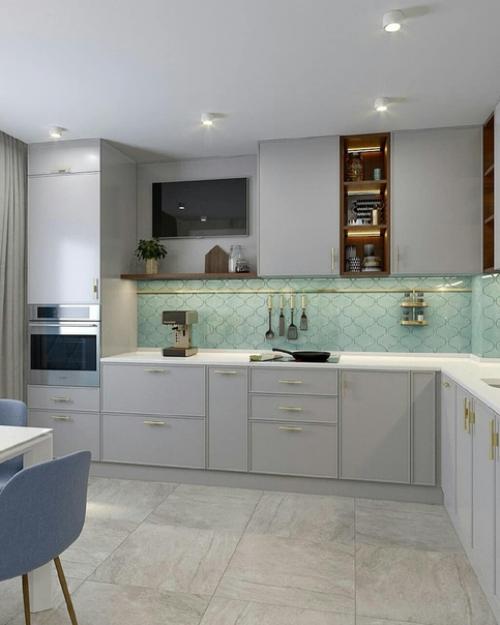 Дизайн проект - кухни в белом цвете. 02