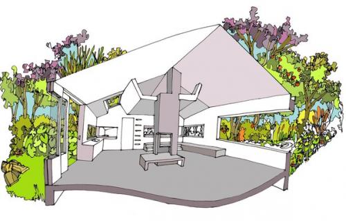 Здание, скрытое в глубине парка в Нидерландах. 05