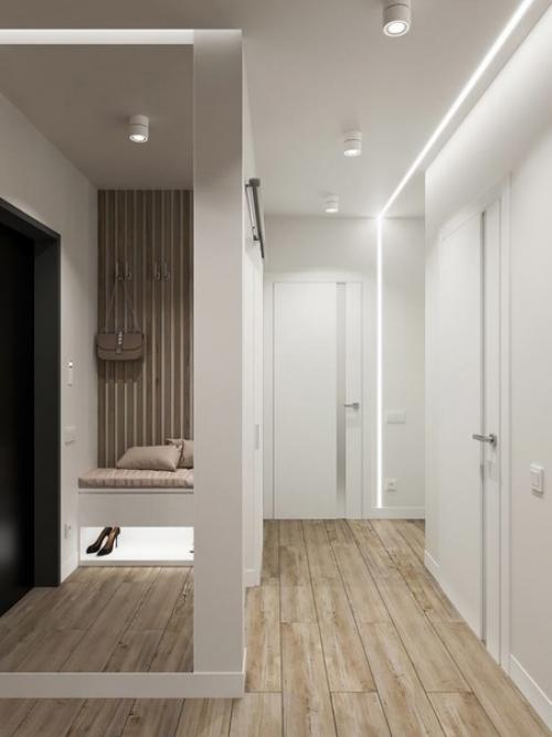 Современный, актуальный, комфортный и легкий интерьер кухни - гостиной в квартире молодой женщины. 07