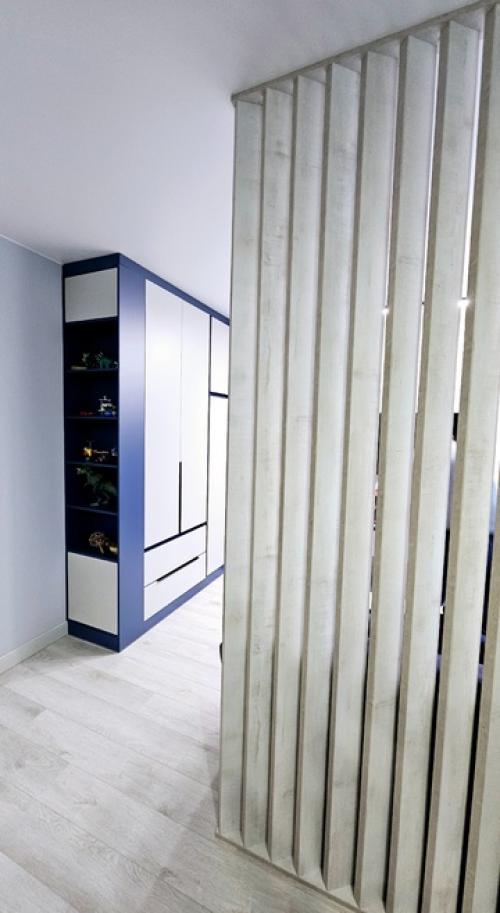 Детская комната в сине - сером цвете. 02