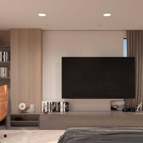 И тебе спальня, и гардеробная, и уголочек для работы. 02