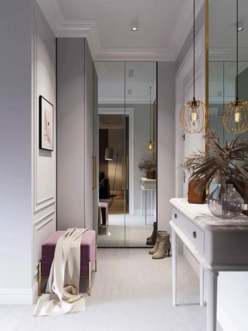 Классный проект небольшой квартиры с кухней, гостиной и спальней. 07