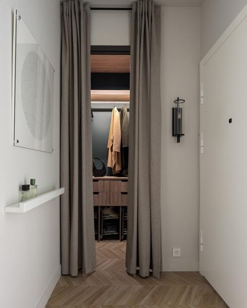 Интерьер квартиры - студии 45 м 2 в центре Москвы для девушки. 07