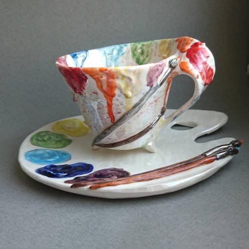 Фактурная керамика с яркими красками. 03