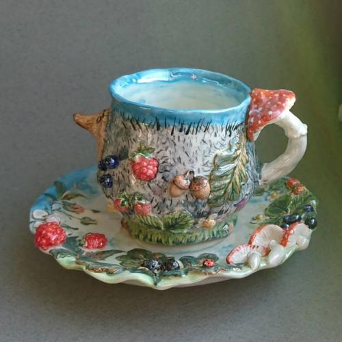 Фактурная керамика с яркими красками. 04