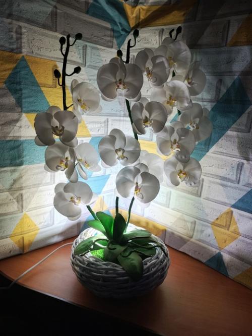 Орхидея из изолона с подсветкой. 03
