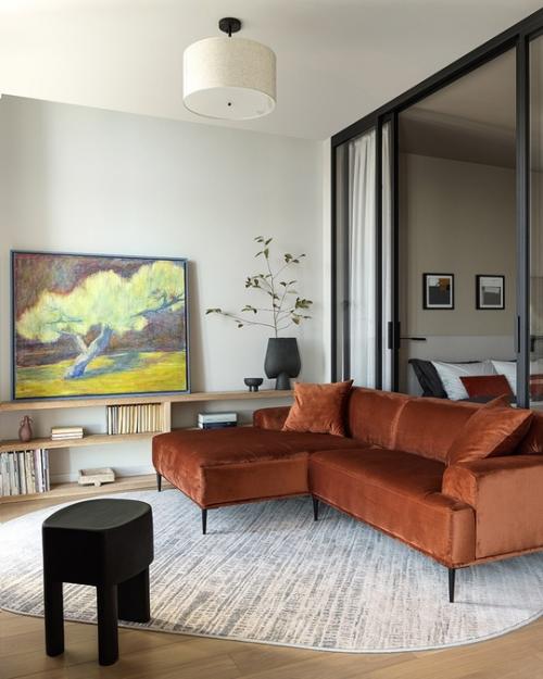 Интерьер квартиры - студии 45 м 2 в центре Москвы для девушки. 04