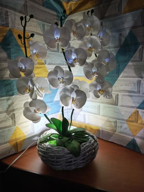 Орхидея из изолона с подсветкой. 02